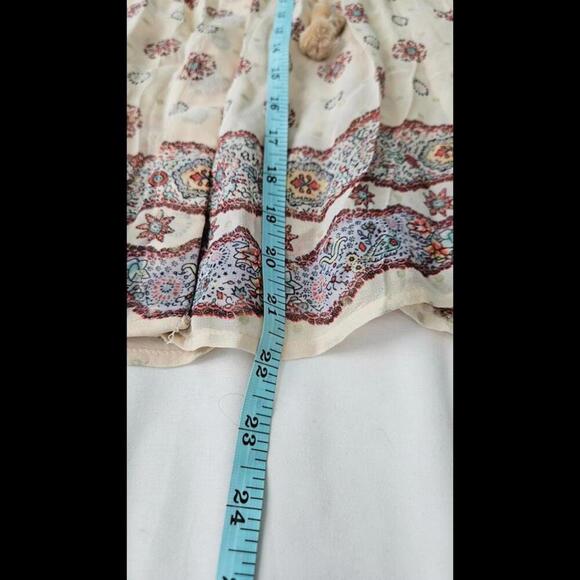 Zara Bohemian Floral See Through Blouse Size Small - Picture 8 of 9